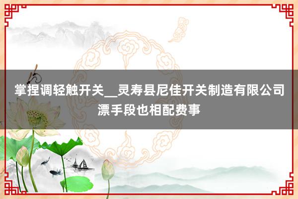 掌捏调轻触开关__灵寿县尼佳开关制造有限公司漂手段也相配费事